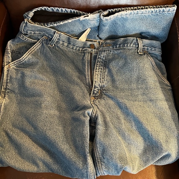 Carhartt Fleece lined distressed carpenter jeans - Picture 3 of 7